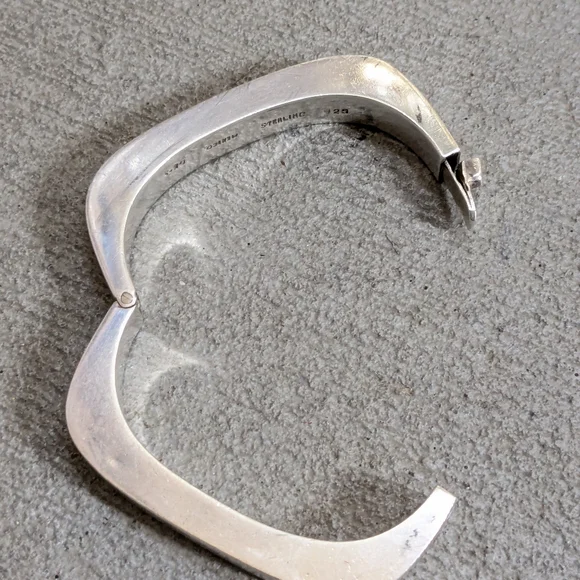 Vintage Taxco Sterling Silver Bracelet 6.5" - Picture 8 of 13